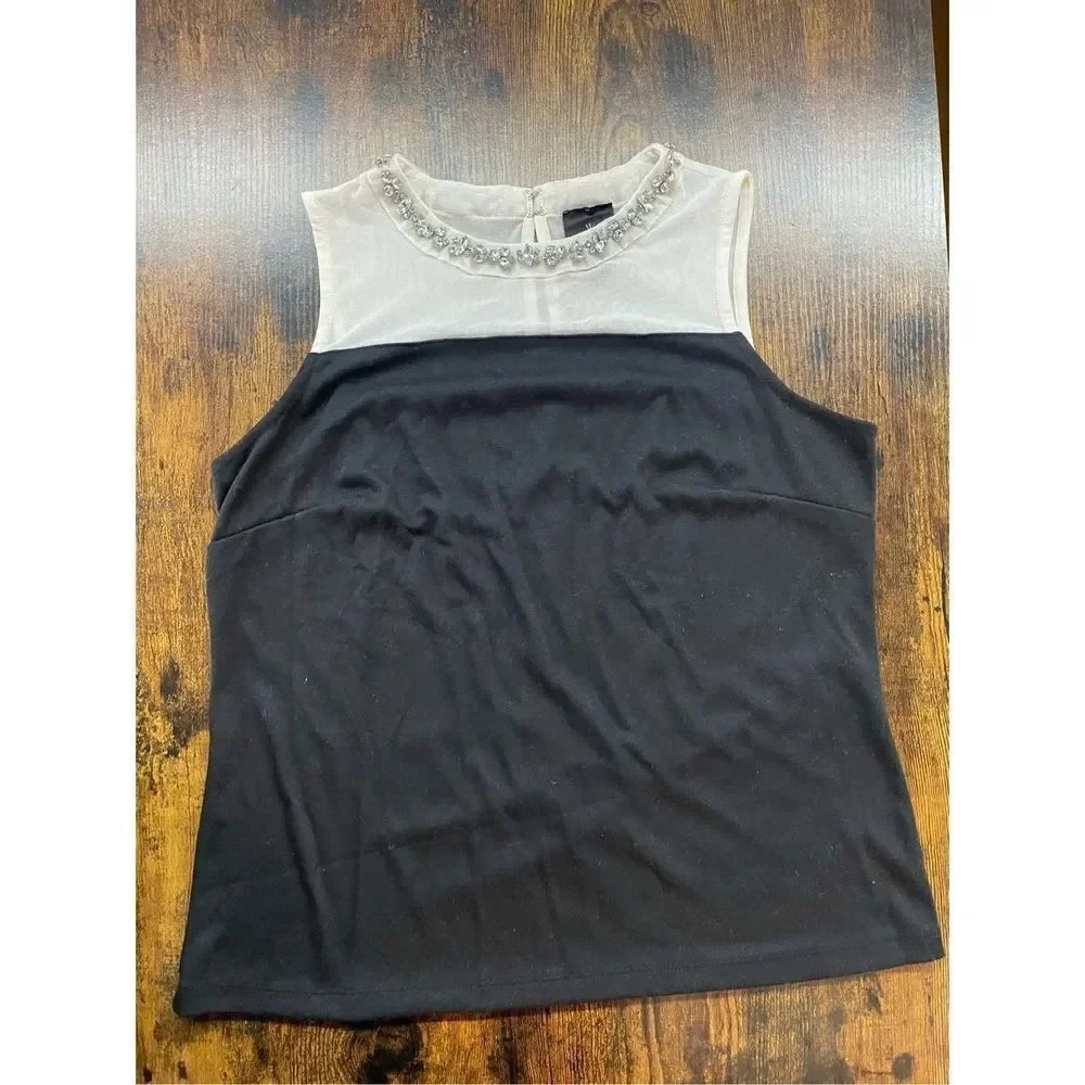 Worthington Sheer jeweled blouse